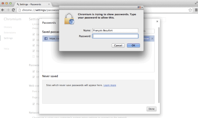 passwords in chrome for mac